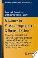 Advances in Physical Ergonomics & Human Factors