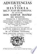 Advertencias a la historia del P. Juan de Mariana