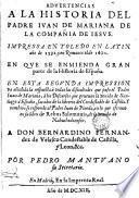 Advertencias a la historia del Padre Ivan de Mariana...