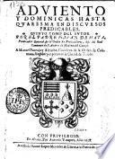 Adviento y dominicas hasta quaresma en discursos predicables