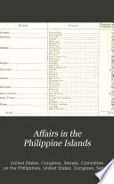 Affairs in the Philippine Islands