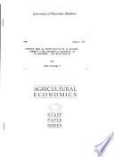 Agricultural Economics Staff Paper Series