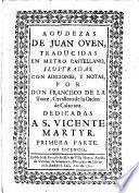 Agudezas trad. en metro Castellano, ilustr. con adiciones, y notas, por Don Francisco de la Torre (y Sebil).