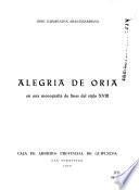 Alegría de Oria en una monografía de fines del siglo XVIII