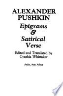 Alexander Pushkin, Epigrams & Satirical Verse