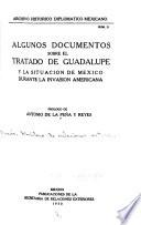 Algunos documentos sobre el tratado de Guadalupe y la situacion de Mexico durante la invasion americana