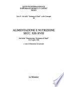 Alimentazione e nutrizione, secc. XIII-XVIII