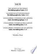 Allgemeines Künstlerlexikon Bio-bibliographischer Index A-Z