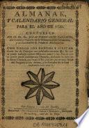 Almanak y calendario general para el año de 1793