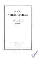 Alumnae Register, 1867-1947