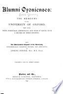 Alumni Oxonienses