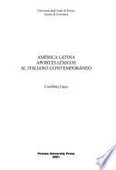 América Latina aportes léxicos al italiano contemporáneo