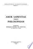 Amor sapientiae versus philosophiam