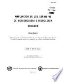Ampliación de los servicios de meteorologia e hidrologia: Ecuador