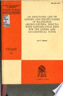 An Annotated List of Generic and Specific Names of Machilidae (Microcoryphia, Insecta) with Identification Keys for the Genera and Geographical Notes
