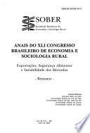 Anais do XLI Congresso Brasileiro de Economia e Sociologia Rural