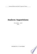 Analecta Augustiniana divo parenti Augustino dicata