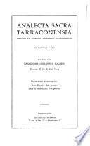 Analecta sacra Tarraconensia