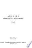 Analele Academiei Republicii Socialiste România
