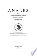 Anales - Academia Nacional de Ciencias Morales y Políticas