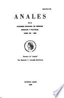 Anales - Academia Nacional de Ciencias Morales y Políticas