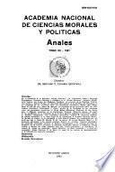 Anales - Academia Nacional de Ciencias Morales y Políticas