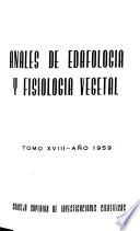 Anales de edafología y fisiología vegetal