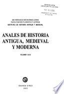 Anales de historia antigua, medieval y moderna