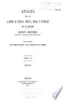 Anales de la Academia de ciencias medicas, físicas y naturales de la Habana