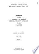 Anales de la Academia de Ciencias Médicas, Físicas y Naturales de la Habana, índice analítico 1864-1958: N-Z. Índice alfabético de nombres. Índice alfabético de materias