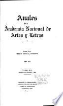 Anales de la Academia Nacional de Artes y Letras