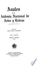 Anales de la Academia National de Artes y Letras