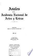 Anales de la Academia National de Artes y Letras