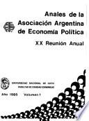 Anales de la Asociación Argentina de Economía Política, ... Reunión Anual