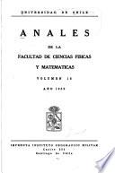 Anales de la Facultad de Ciencias Físicas y Matemáticas