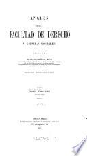 Anales de la Facultad de Derecho y Ciencias Sociales
