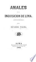 Anales de la inquisición de Lima