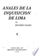 Anales de la Inquisición de Lima