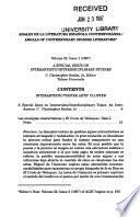 Anales de la Literatura Española Contemporánea
