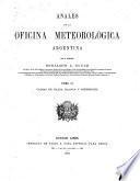 Anales de la oficina meteorologica Argentina