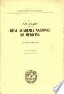 Anales de la Real Academia Nacional de Medicina - 1982 - Tomo XCIX - Cuaderno 3