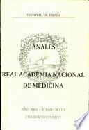 Anales de la Real Academia Nacional de Medicina - 2001 - Tomo CXVIII - Cuaderno 4
