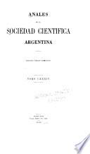 Libro Anales de la Sociedad Científica Argentina