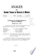 Anales de la Sociedad Peruana de Historia de la Medicina