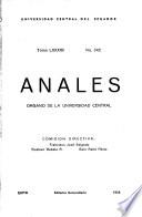 Anales de la Universidad Central del Ecuador