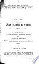 Anales de la Universidad Central del Ecuador