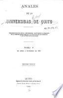 Anales de la Universidad Central del Ecuador
