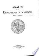 Anales de la Universidad de Valencia