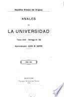 Anales de la Universidad, Republica Oriental del Uruguay