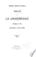 Anales de la Universidad, Republica Oriental del Uruguay